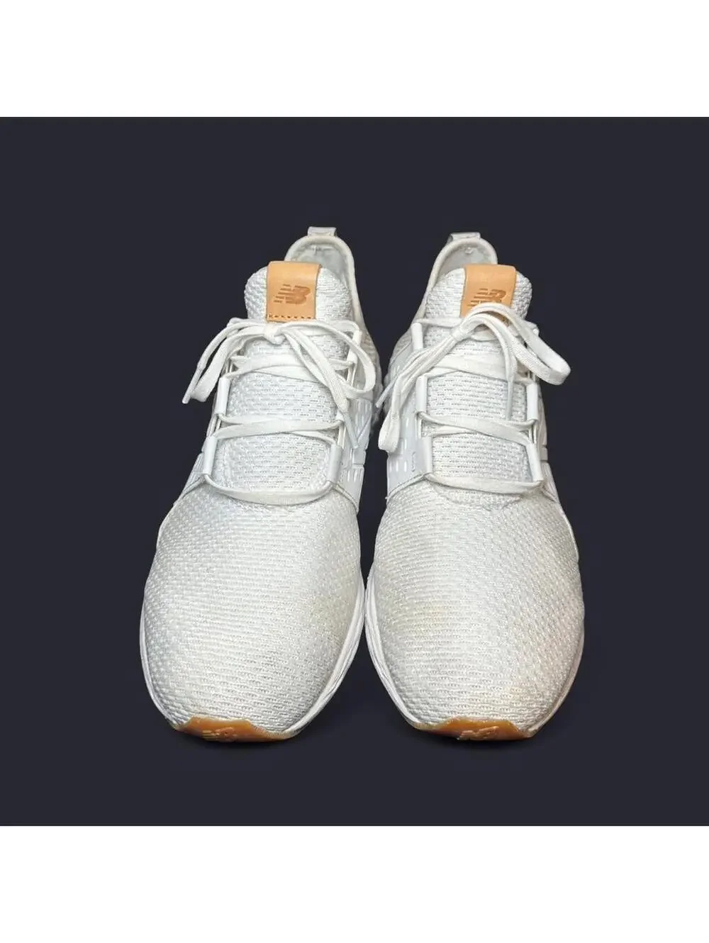 New Balance Men's White and Cream Trainer